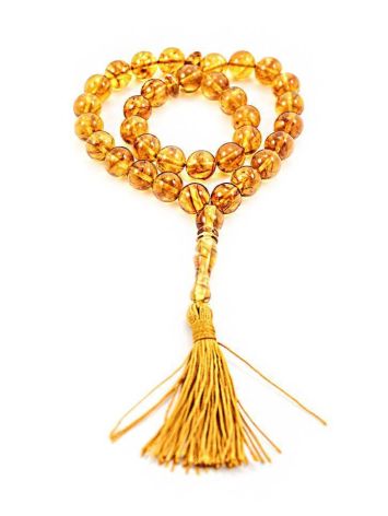 Islamic Cognac Amber Prayer Beads, image 