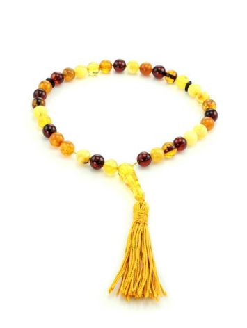 Islamic Multicolor Amber Prayer Beads, image 