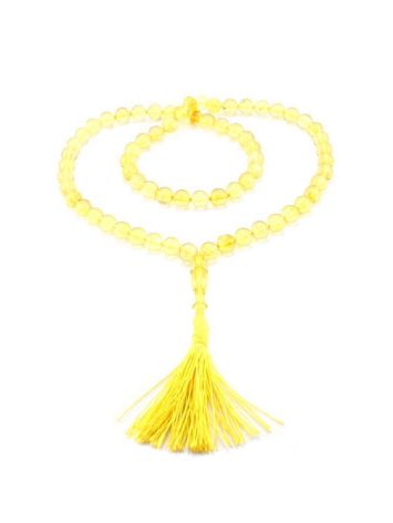 Muslim 66 Lemon Amber Prayer Beads, image 