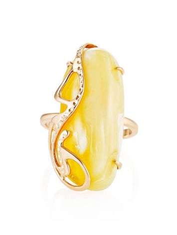 Honey Amber Golden Ring The Triumph, Ring Size: Adjustable, image , picture 3
