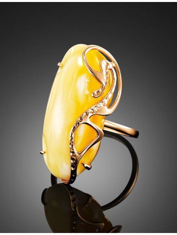 Honey Amber Golden Ring The Triumph, Ring Size: Adjustable, image , picture 2
