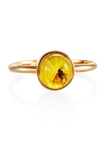 Stylish Amber Ring With Insect Inclusion The Clio, Ring Size: 6.5 / 17, image , picture 4