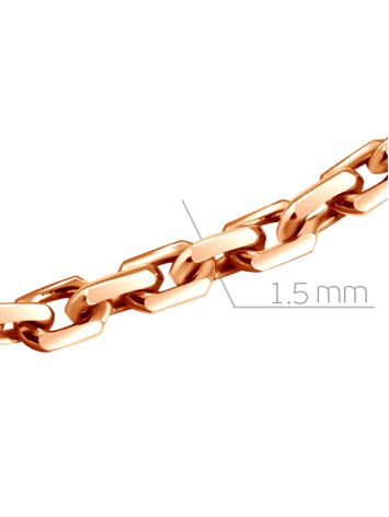 Gold Plated Silver Cable Chain 50 cm, Length: 45, image , picture 2