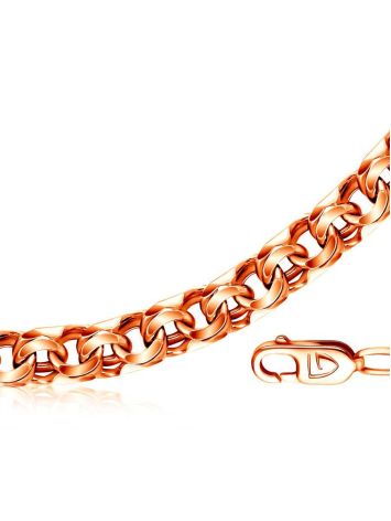 Gold Plated Silver Bismark Chain Necklace 55 cm, Length: 60, image 