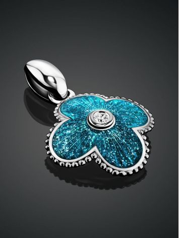 Shimmering Blue Enamel Pendant With Crystal The Heritage, image , picture 2