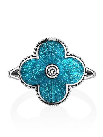 Shimmering Enamel Ring With Crystal The Heritage, Ring Size: 7 / 17.5, image , picture 3
