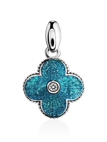 Shimmering Blue Enamel Pendant With Crystal The Heritage, image 