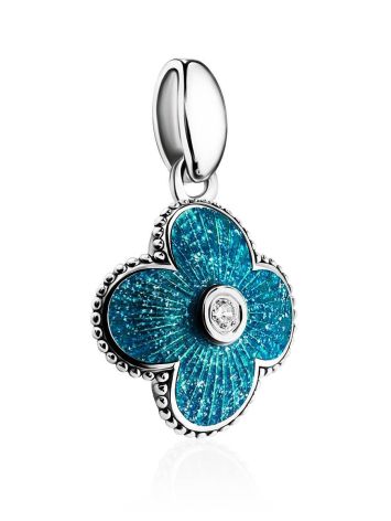 Shimmering Blue Enamel Pendant With Crystal The Heritage, image , picture 3