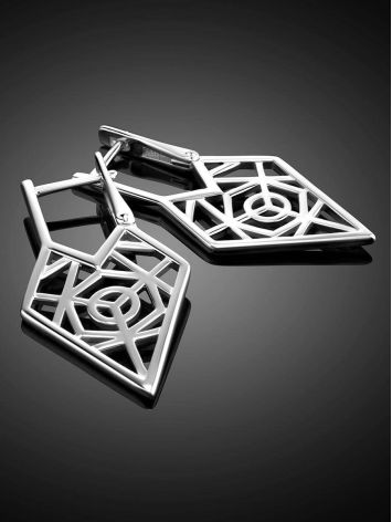 Geometric Laced Silver Earrings The Sacral, image , picture 2