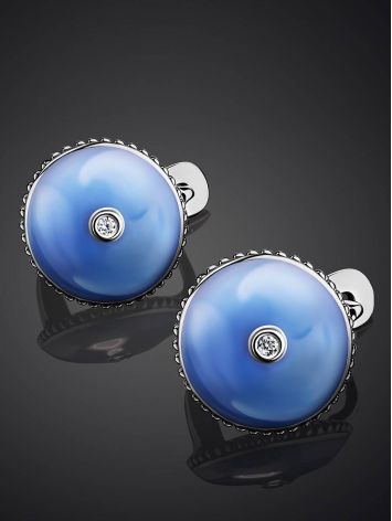 Romantic Blue Enamel Diamond Earrings The Heritage, image , picture 2