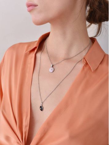 Pink Enamel Round Pendant With Diamond The Heritage, image , picture 5