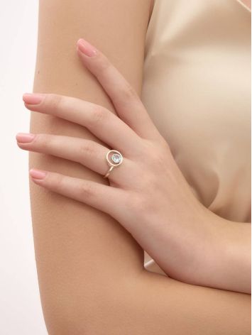 Sterling Silver Ring With Synthetic Topaz, Ring Size: 6 / 16.5, image , picture 3