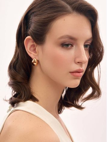 Statement Rose Gold Plated Silver TearDrop Earrings The Liquid, image , picture 3