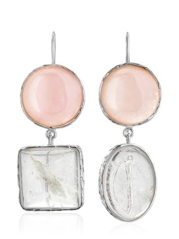Statement Blush Pink Multi Stone Drop Earrings The Bella Terra, image , picture 3