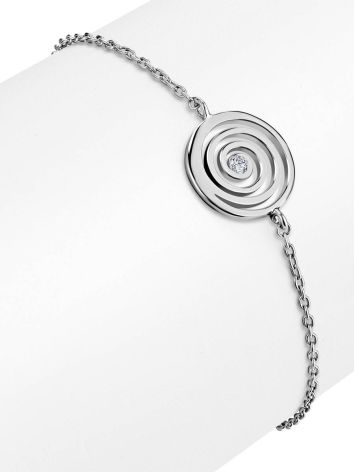 Amazing Silver Bracelet With Spiral Design Detail The Enigma Collection, Length: 19, image , picture 3