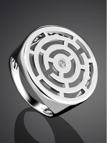 Silver Labyrinth Ring The Enigma, Ring Size: 7 / 17.5, image , picture 2