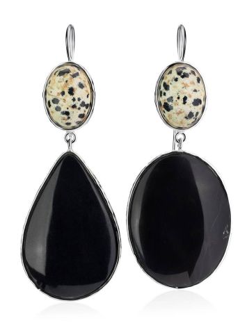 Speckled Mismatched Drop Earrings The Bella Terra, image , picture 4