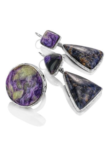 Purple Ombre Mismatched Drop Earrings The Bella Terra, image , picture 5