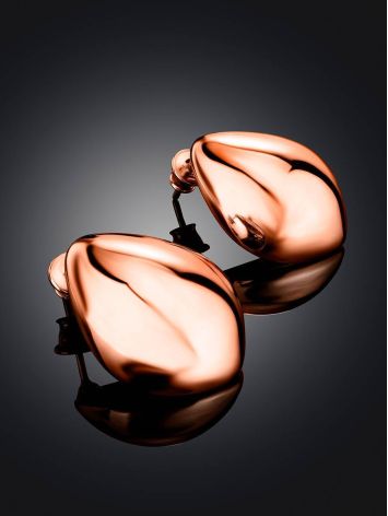 Statement Rose Gold Plated Silver TearDrop Earrings The Liquid, image , picture 2