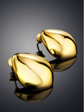 Statement 18ct Gold on Sterling Silver Teardrop Earrings The Liquid, image , picture 2