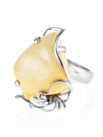 Unique Adjustable Silver Ring With Mammoth Tusk The Era, Ring Size: Adjustable, image , picture 3
