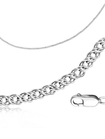 Silver Chain, Length: 50, image 