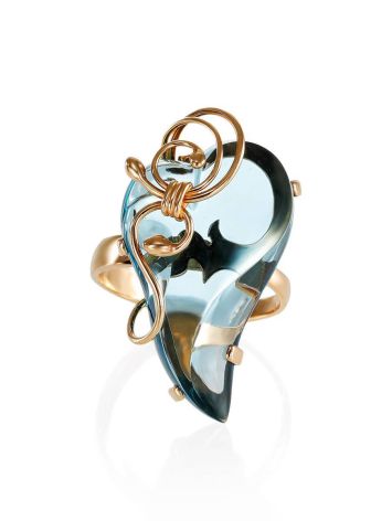 Voluptuous Gold Topaz Cocktail Ring The Serenade, Ring Size: Adjustable, image , picture 3