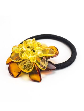 Amber Flower Hair Tie, image , picture 3