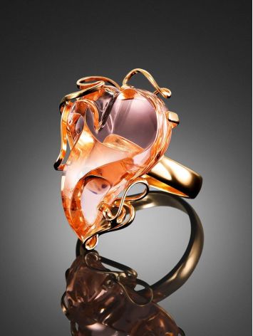 Gorgeous Adjustable Ring With Natural Morganite The Serenade, Ring Size: Adjustable, image , picture 2