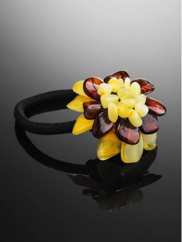 Multicolor Amber Flower Hair Tie, image , picture 2