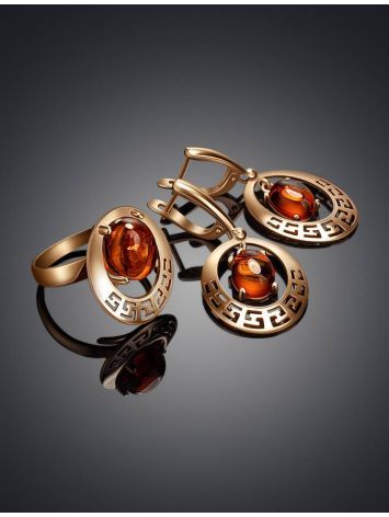 Golden Amber Adjustable Ring The Ellas, Ring Size: Adjustable, image , picture 5