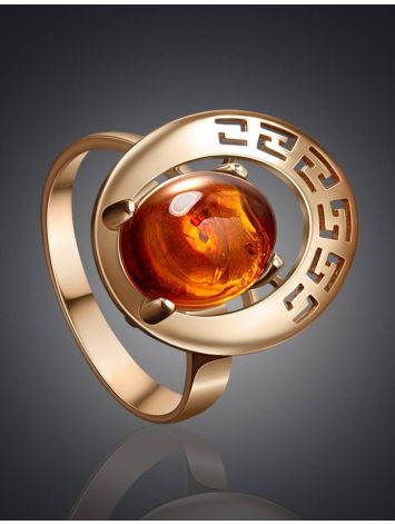 Golden Amber Adjustable Ring The Ellas, Ring Size: Adjustable, image , picture 2
