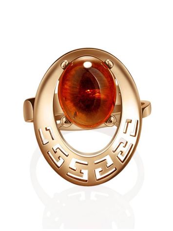 Golden Amber Adjustable Ring The Ellas, Ring Size: Adjustable, image , picture 4