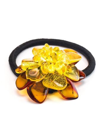 Amber Flower Hair Tie, image 
