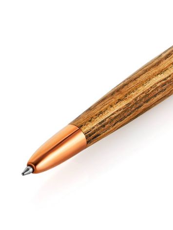 Unique Wooden Ball Pen With Amber And Inclusions, image , picture 5