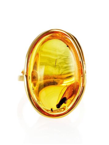 Amber Cocktail Ring With Insect Inclusions The Clio, Ring Size: Adjustable, image , picture 5