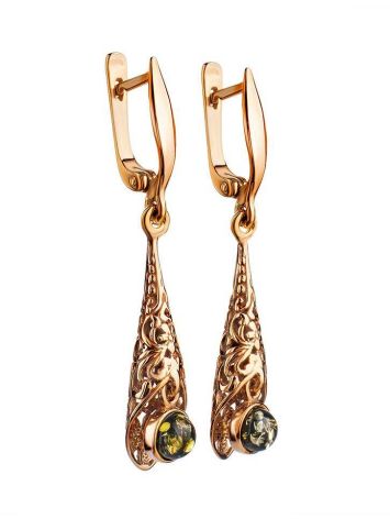 Classy Gold Plated Silver Amber Dangles The Roxanne, image , picture 4