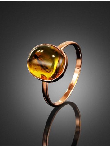 Amber Ring With Inclusion In Gold The Clio, Ring Size: 6.5 / 17, image , picture 3