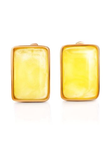 Honey Amber Earrings In Gold-Plated Silver The Copenhagen, image , picture 3