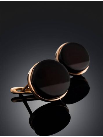 Cherry Amber Gold Plated Earrings The Furor, image , picture 2
