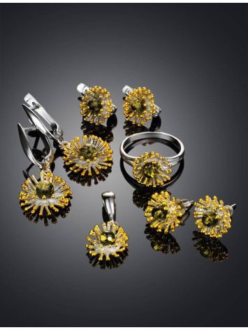 Chic Silver Amber Earrings The Barbados, image , picture 4