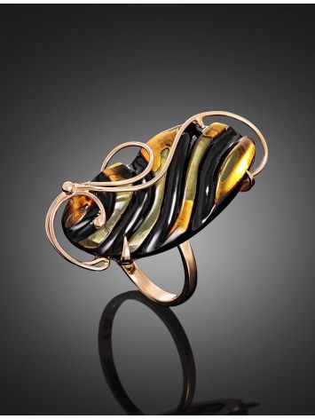 Wonderful Amber Ring In Gold The Electra, Ring Size: 8.5 / 18.5, image , picture 2