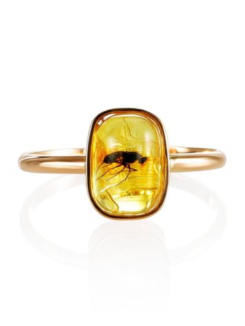 Laconic Amber Ring With Inclusions The Clio, Ring Size: 8 / 18, image , picture 3