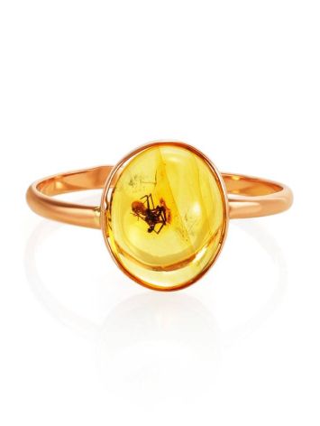 Amber Ring In Gold With Inclusion The Clio, Ring Size: 7 / 17.5, image , picture 3