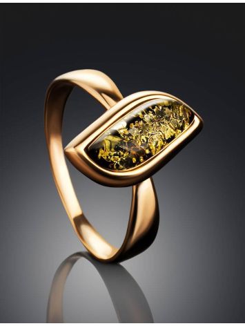 Green Amber Golden Ring, Ring Size: 8.5 / 18.5, image , picture 2