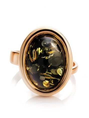 Adjustable Amber Ring In Gold-Plated Silver The Goji, Ring Size: Adjustable, image , picture 4