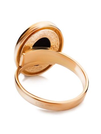 Adjustable Amber Ring In Gold-Plated Silver The Goji, Ring Size: Adjustable, image , picture 5
