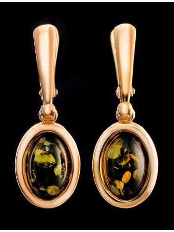 Drop Amber EarringsIn Gold-Plated Silver The Goji, image , picture 2