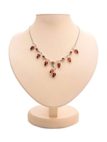 Classic Amber Necklace In Sterling Silver The Verbena, image , picture 5