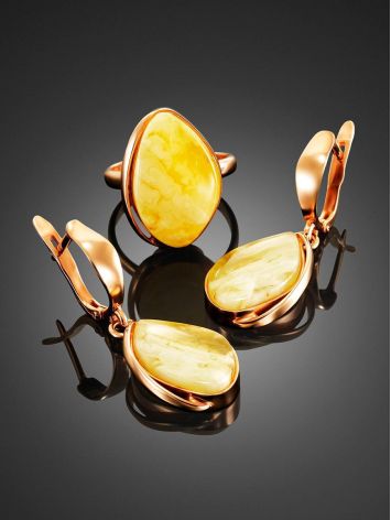 Lustrous Honey Amber Ring The Lagoon, Ring Size: 6.5 / 17, image , picture 4